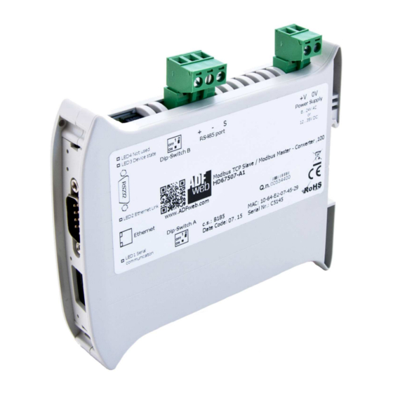 ADF Web HD67901-IP-A1 User Manual