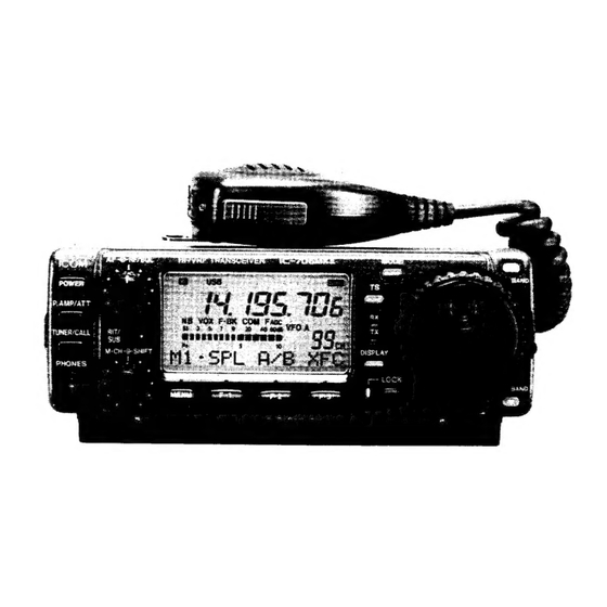 Icom IC-706 MKII Instruction Manual