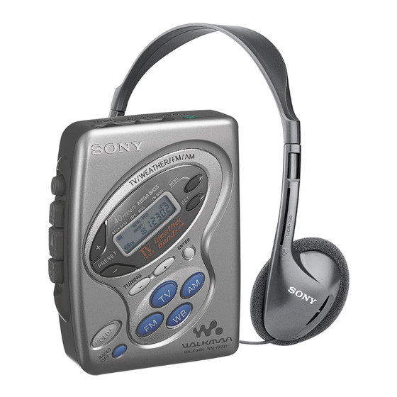 Sony Walkman WM-FX281 Specifications