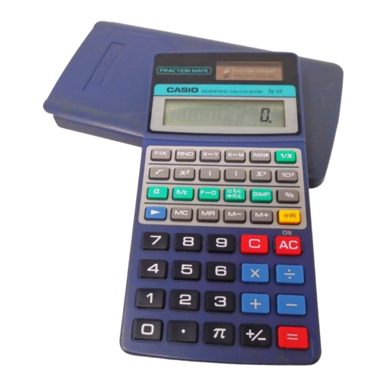 Casio fx-55 Teachers Manual