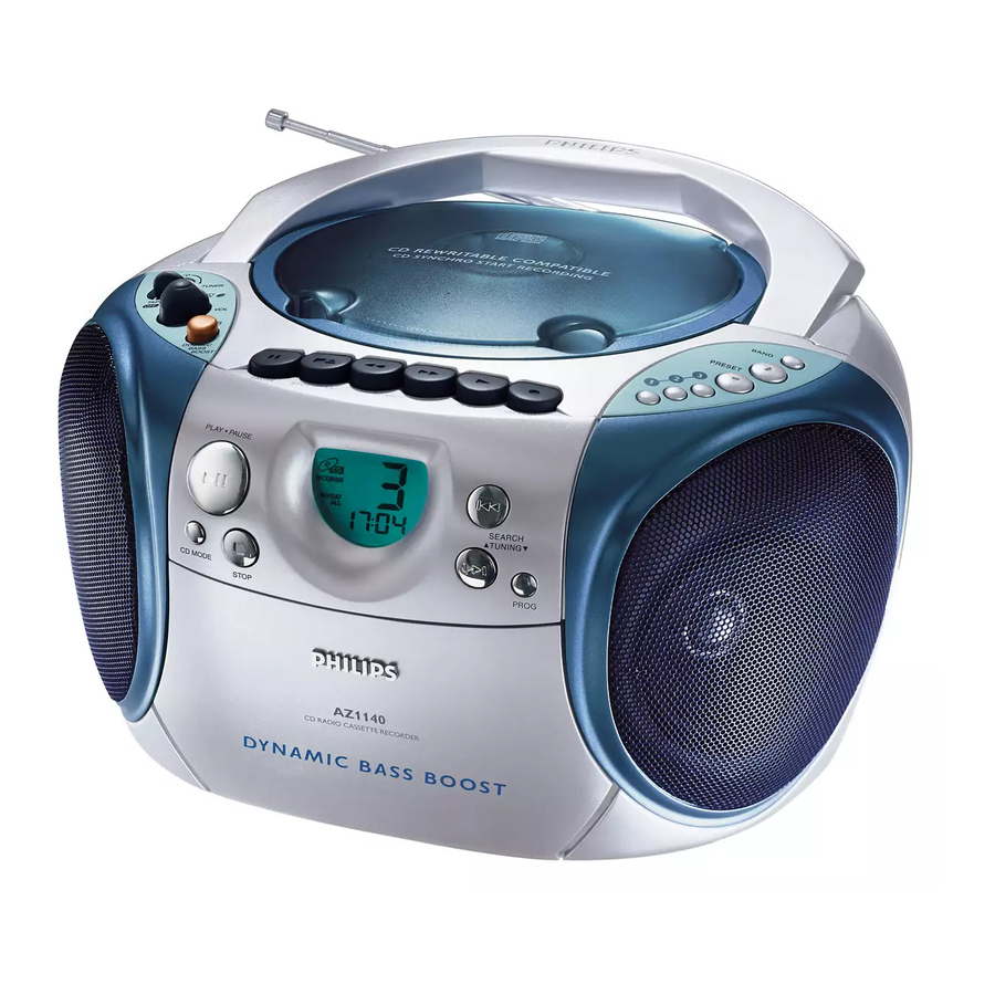 Philips AZ1140 Specifications