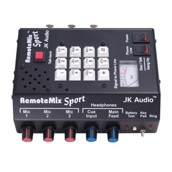 JK Audio RemoteMix Sport User Manual