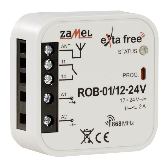 Zamel Extra Free ROB-01/12-24V Manual Instruction