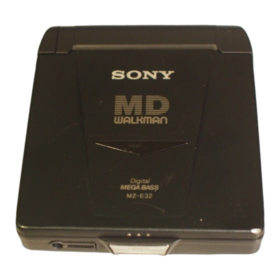 Sony MZ-E32 Operating Instructions