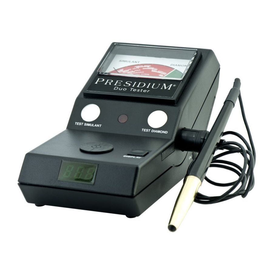PRESIDIUM Duo Tester User Handbook Manual