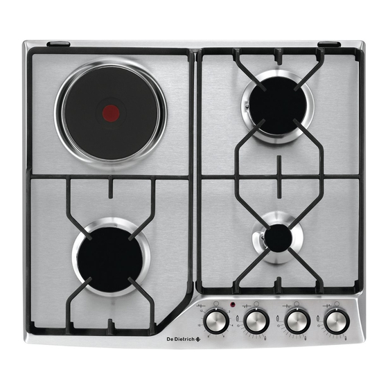 DeDietrich DTE1111X Manual For Installation And Use