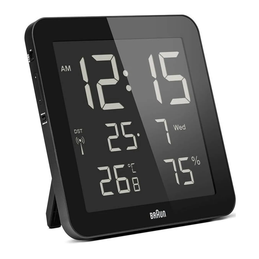 Braun BNC014G-RC - Global Radio Controlled Wall Clock Manual