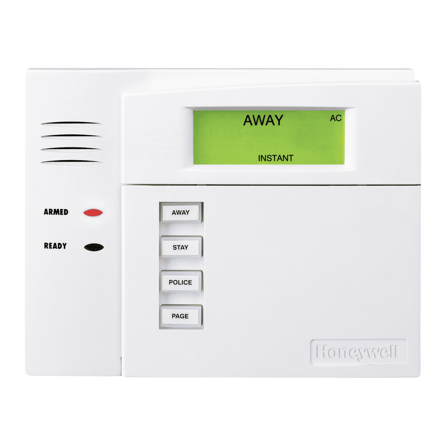 Honeywell 6150 - Ademco Fixed - Display Keypad Installation And Setup Manual
