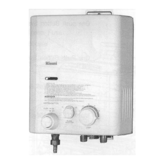 Rinnai REU-58E Installation Instructions Manual