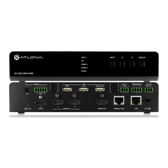 Atlona AT-UHD-SW-510W Manual
