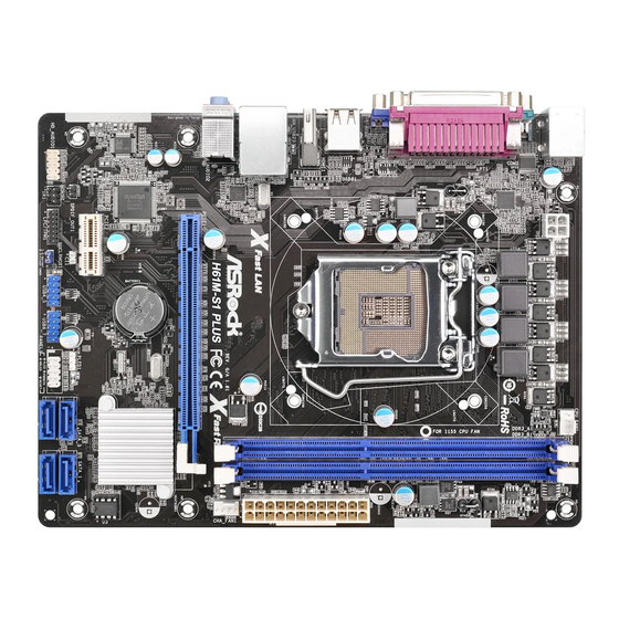ASROCK H61M-S1 PLUS Quick Installation Manual