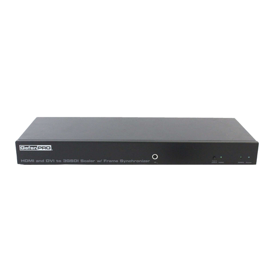 User Manuals: Gefen Pro GEF-HDVI-2-3GSDIS HDMI Scaler