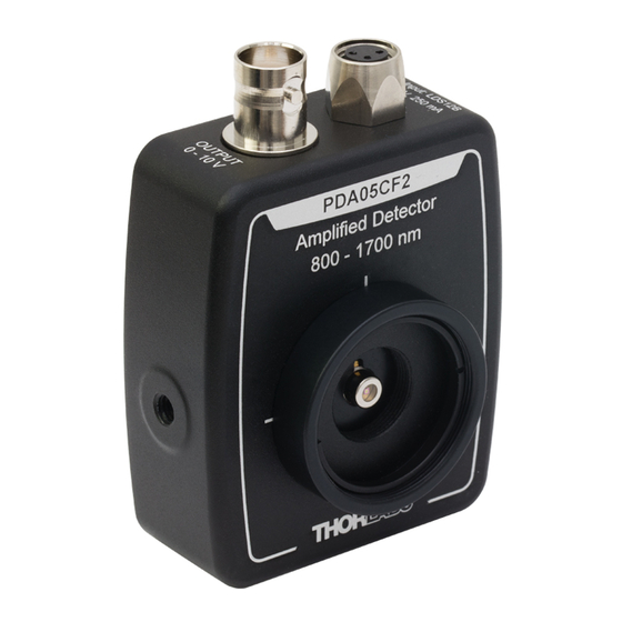 THORLABS PDA05CF2 User Manual