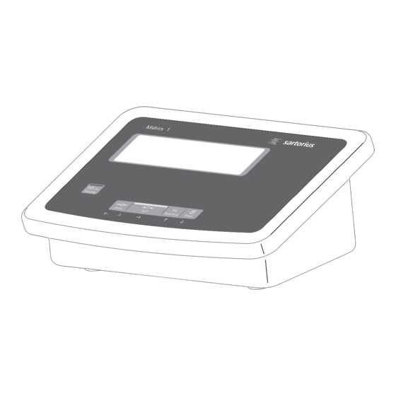 Sartorius Midrics 1 Operating Instructions Manual