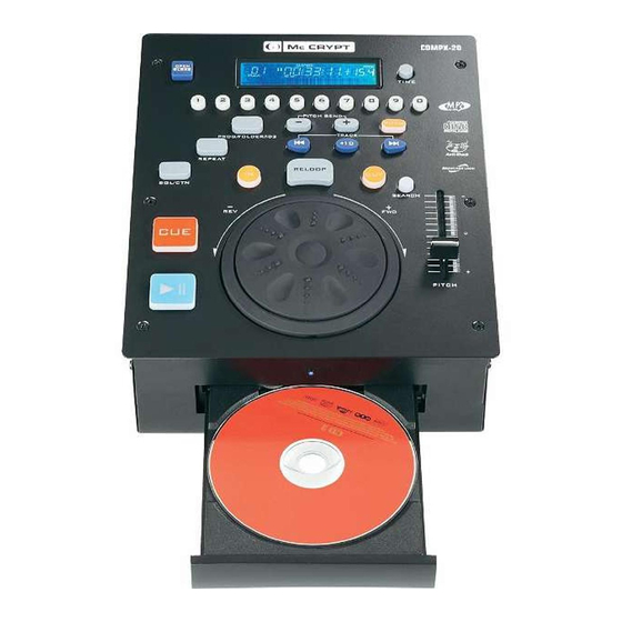 MC Crypt CDMPX-20 Instruction Manual