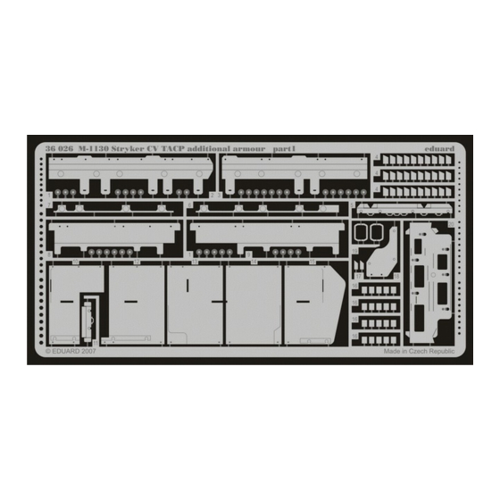 Eduard M-1130 Stryker CV TACP additional armour Quick Start Manual