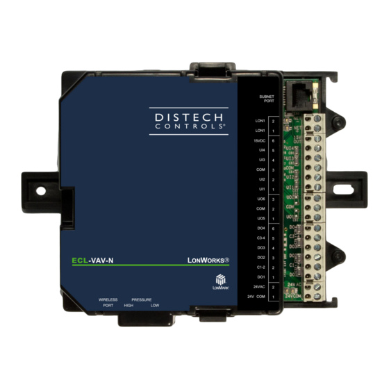 Distech Controls LonMark ECL-VAV-N Installation Manual