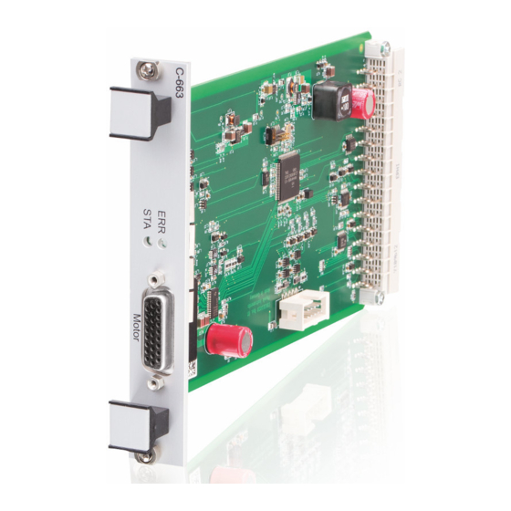 PI C-663 Short Instructions