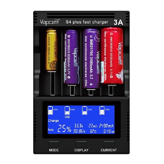 Vapcell S4 PLUS User Manual