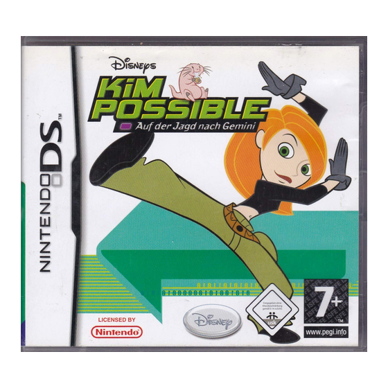 Disney 's Kim Possible: Global Gemini NTR-AK6E-USA Instruction Booklet