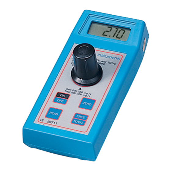 Hanna Instruments HI 93711 Instruction Manual