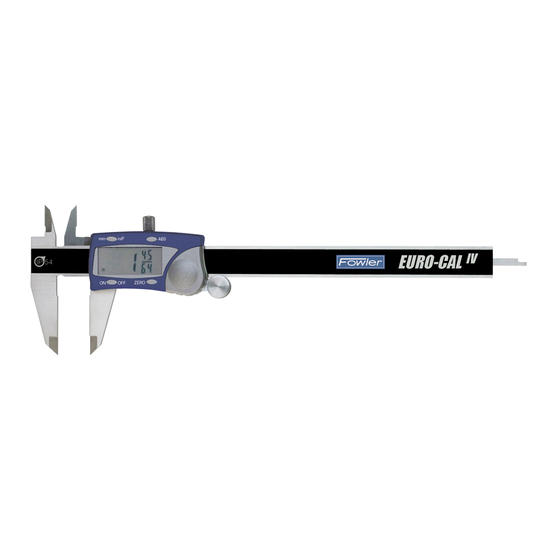 Fowler 54-100-330-1 Quick Manual