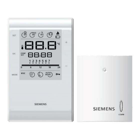 Siemens RDE50.1RF/SET Manuals