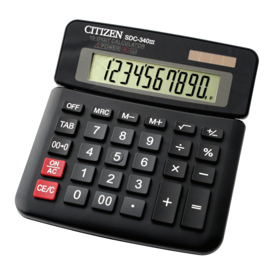 Citizen SDC-340 III Instruction Manual