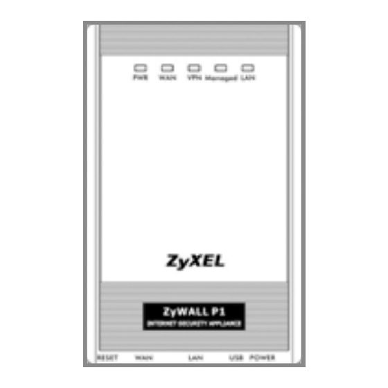 ZyXEL Communications ZyXEL ZyWALL P1 Quick Start Manual