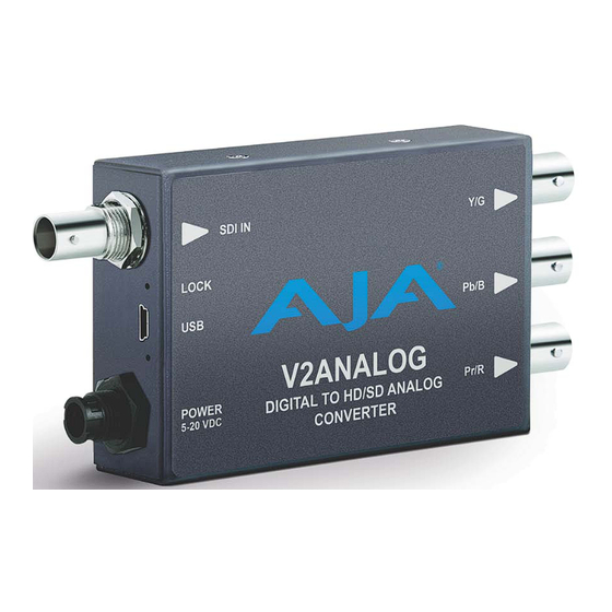 AJA V2Analog Installation & Operation Manual