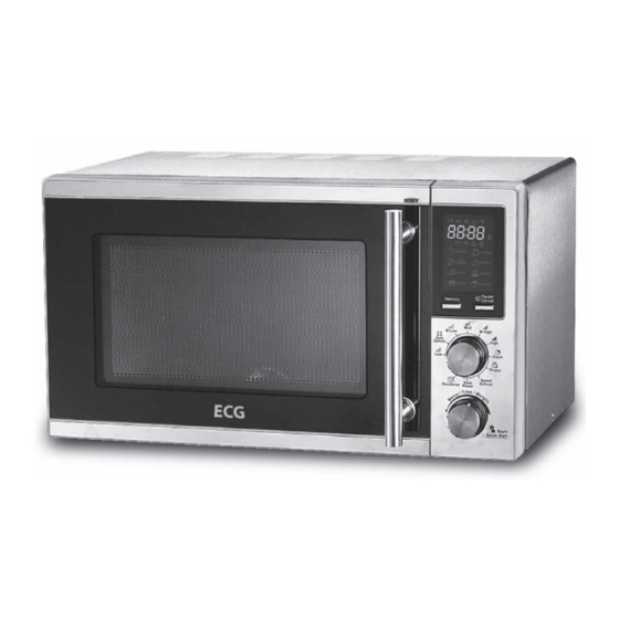 ECG MTD 205 SS Microwave Oven Manuals