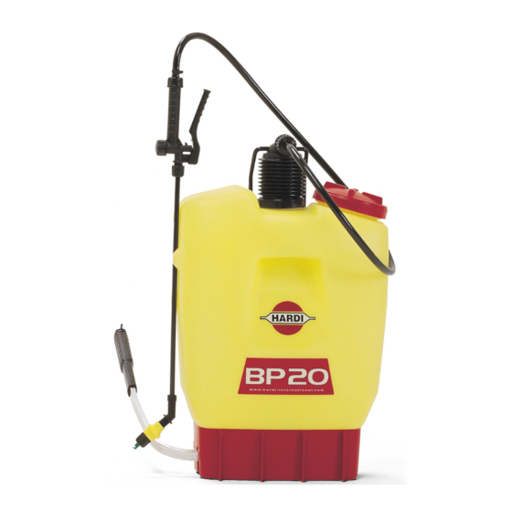 Hardi BP20 Instructions Manual