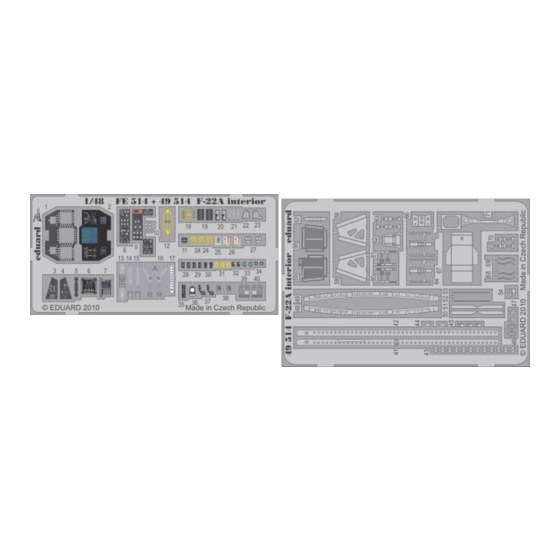 Eduard F-22A interior S.A. Assembly Instructions