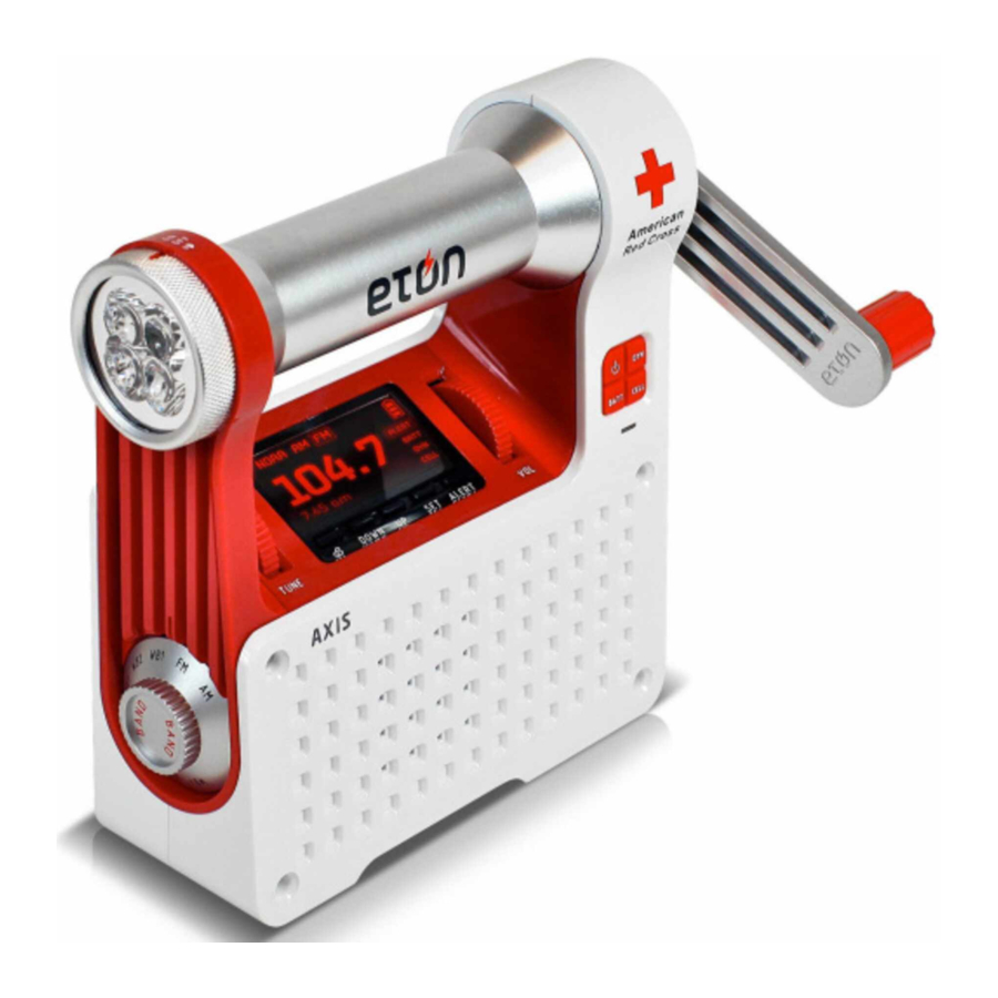 Eton AXIS - TurboDyne Series Alert Radio Manual