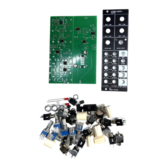 ADDAC System STEREO MIXER+ ADDAC813 Assembly Manual
