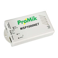 ProMik MSP1000 NET User Manual