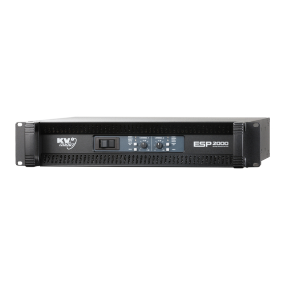 User Manuals: KV2 Audio ESP2000 Definition Amplifier