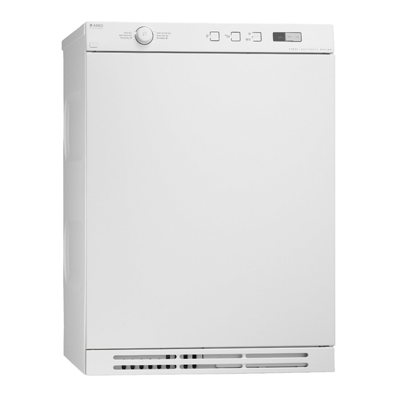 Asko T784HP Operating Instructions Manual