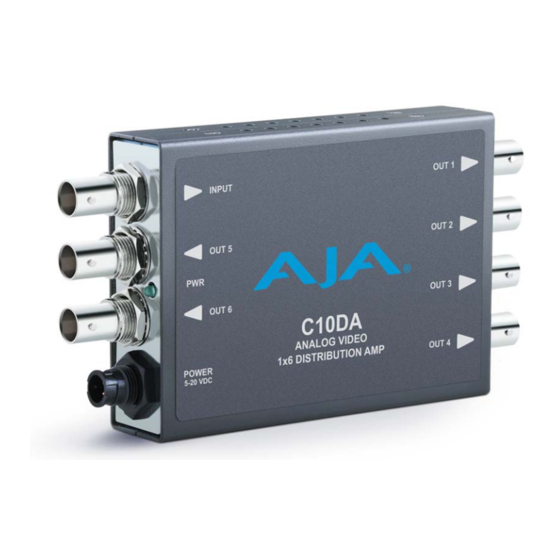 AJA C10DA Installation & Operation Manual