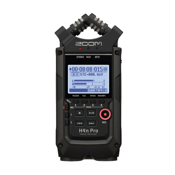 Zoom H4n Pro Manual