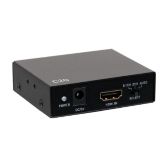LEGRAND C2G C2G41003 HDMI Audio Extractor Manuals