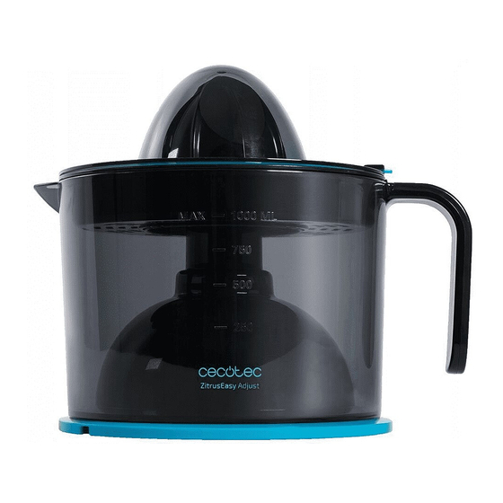 cecotec ZitrusEasy Adjust Black Instruction Manual