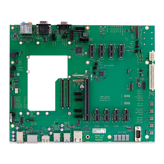 Kontron COMe Eval Carrier2 T6 (ADT6) User Manual