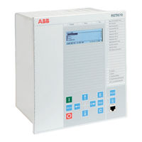 ABB RET 670 Operator's Manual