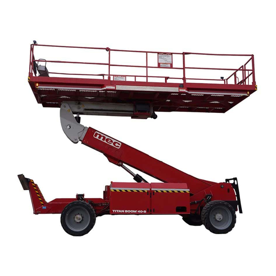 Mec Titan Boom 40-S Operator's Manual