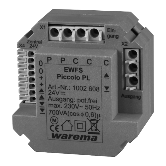 WAREMA EWFS Piccolo PL Operating And Installation Instructions