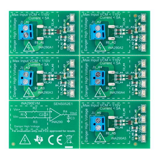 Texas Instruments INA290EVM User Manual