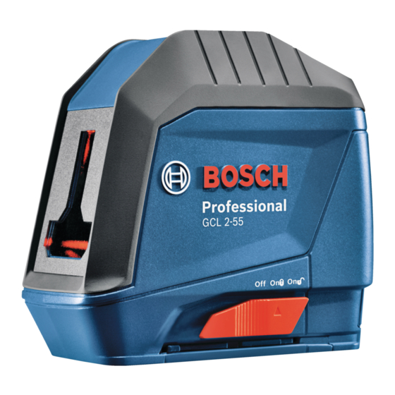 User Manuals: Bosch GCL 2-55 Combination Laser Level