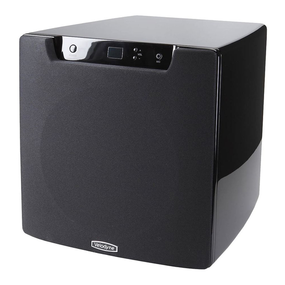 Velodyne OPTIMUM-8 User Manual
