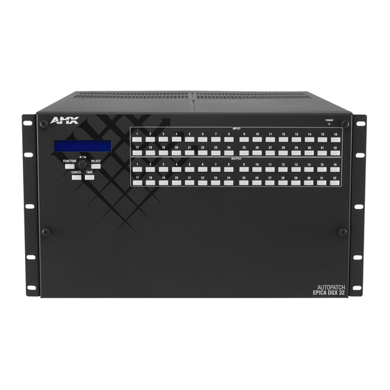 Amx Epica DGX 32 Video Matrix Switcher Manuals